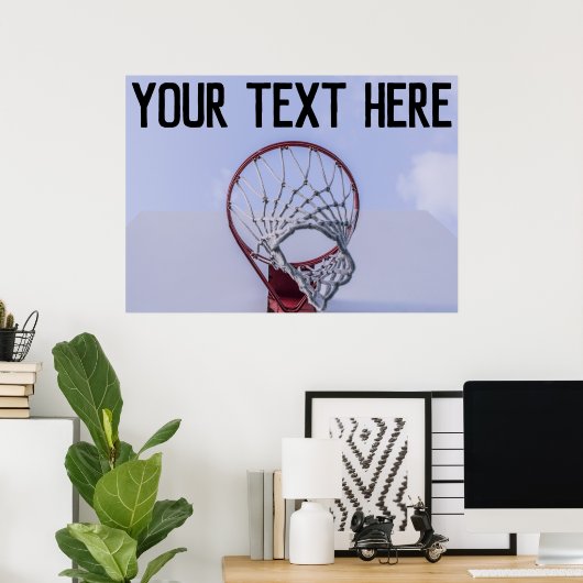 Basketball Individuelle Name oder Textsport Poster (Heimbüro)