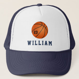 Basketball-Individuelle Name, Text, Monogramm   DI Truckerkappe