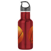 Basketball individuelle Name Wasserflaschen Edelstahlflasche (Rückseite)