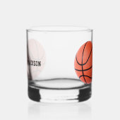 Basketball-individuelle Name Whiskyglas (Links)