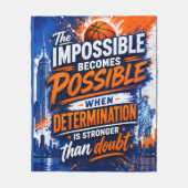 BASKETBALL-INSPIERTE MOTIVATION FLEECEDECKE (Vorderseite)