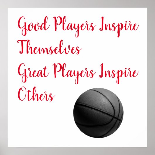 Basketball Inspiration Inspirier Player Poster (Vorne)