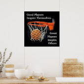 Basketball Inspiration Inspirierend Teilnehmer Poster (Küche)