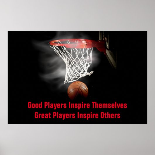 Basketball Inspiration Inspirierend Teilnehmer Poster (Vorne)