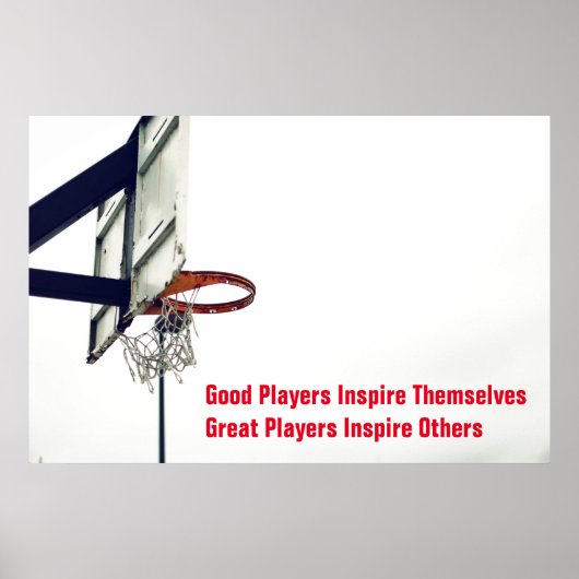 Basketball Inspiration Inspirierend Teilnehmer Poster (Vorne)