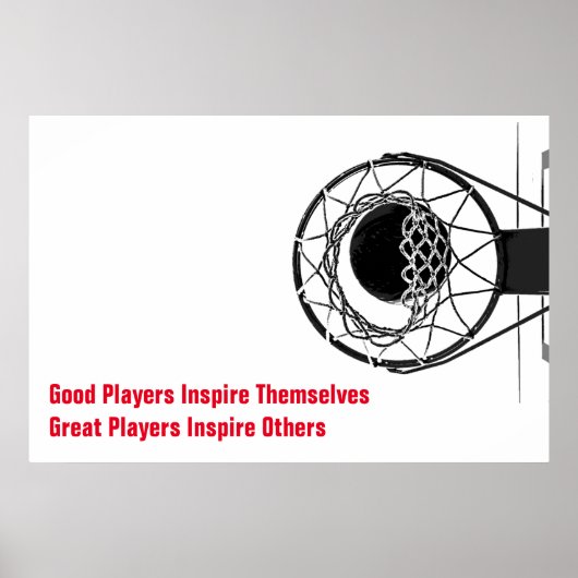 Basketball Inspiration Inspirierend Teilnehmer Poster (Vorne)