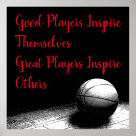 Basketball Inspiration Inspirierend Teilnehmer Poster