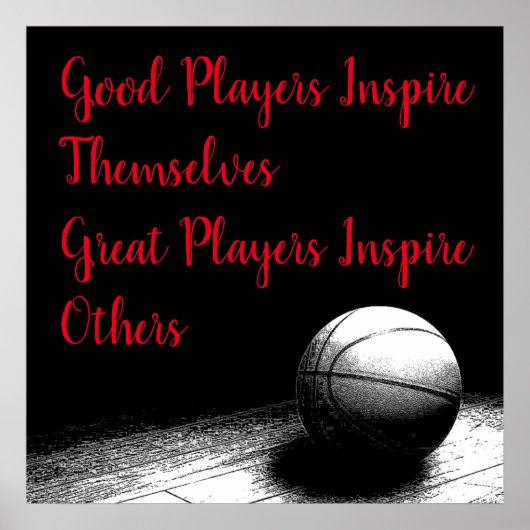 Basketball Inspiration Inspirierend Teilnehmer Poster (Vorne)