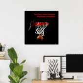 Basketball Inspiration Inspirierend Teilnehmer Poster (Heimbüro)
