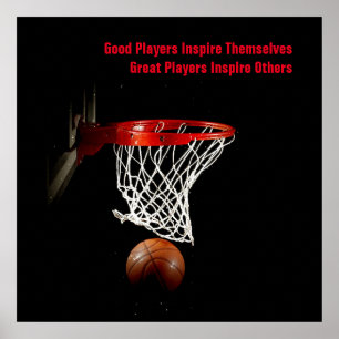 Basketball Inspiration Inspirierend Teilnehmer Poster