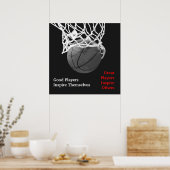 Basketball Inspiration Inspirierend Teilnehmer Poster (Küche)