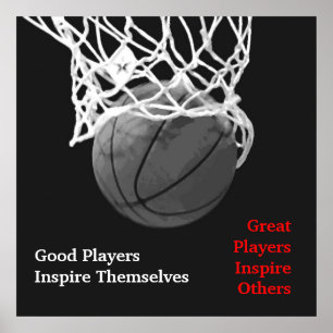 Basketball Inspiration Inspirierend Teilnehmer Poster