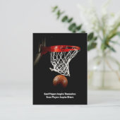 Basketball Inspiration Inspirierend Teilnehmer Postkarte (Stehend Vorderseite)
