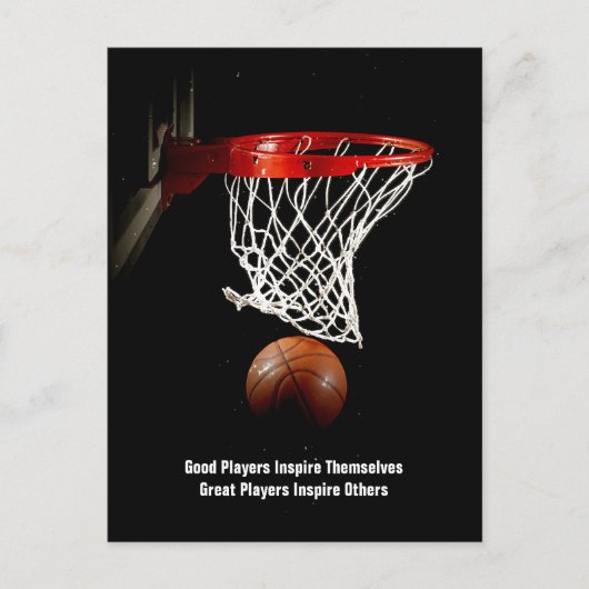 Basketball Inspiration Inspirierend Teilnehmer Postkarte (Vorderseite)