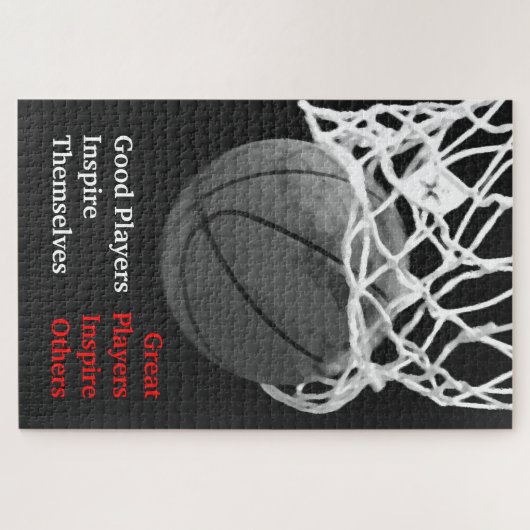 Basketball Inspiration Inspirierend Teilnehmer Puzzle (Horizontal)