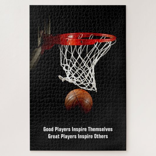 Basketball Inspiration Inspirierend Teilnehmer Puzzle (Vertikal)