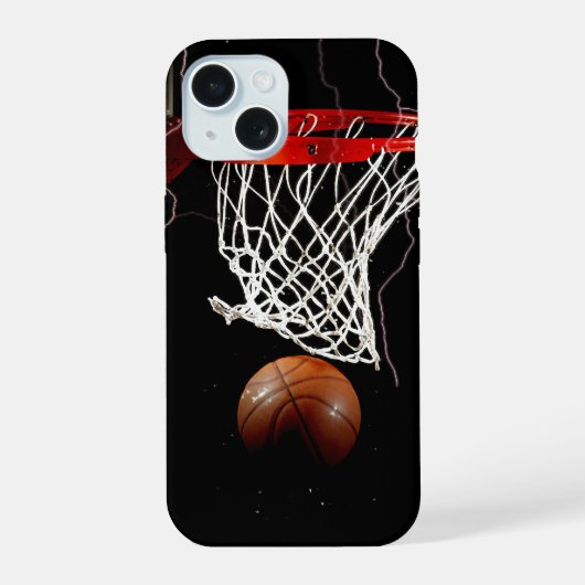 Basketball iPhone 15 Hülle (Rückseite)
