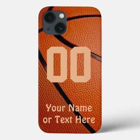 Basketball iPhone Fälle, Ihr Name, NUMMER Case-Mate iPhone Hülle (Rückseite)
