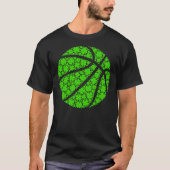 Basketball Irish Kleeblatt Lucky Clover St Pat T-Shirt (Vorderseite)