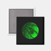 Basketball Irish Kleeblatt Lucky Clover St Patrick Magnet (Vorderseite/Rückseite)