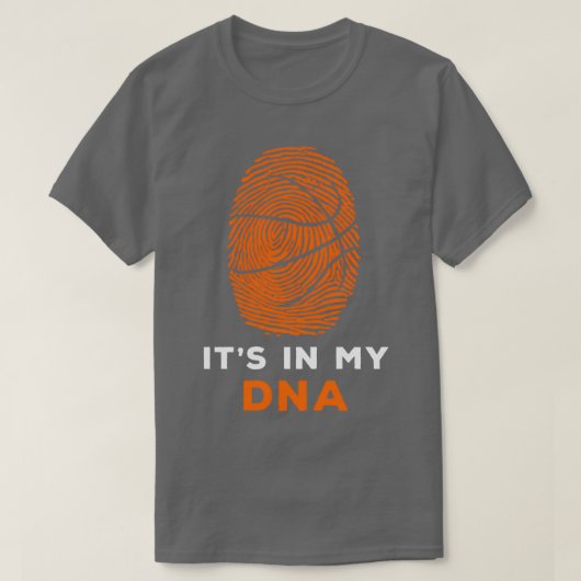 Basketball ist in meiner DNA FingerHoodie Kaffee T T-Shirt (Design vorne)
