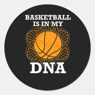 Basketball ist in meiner DNA Runder Aufkleber