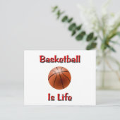 Basketball ist Leben Postkarte (Stehend Vorderseite)