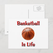 Basketball ist Leben Postkarte (Vorne/Hinten)