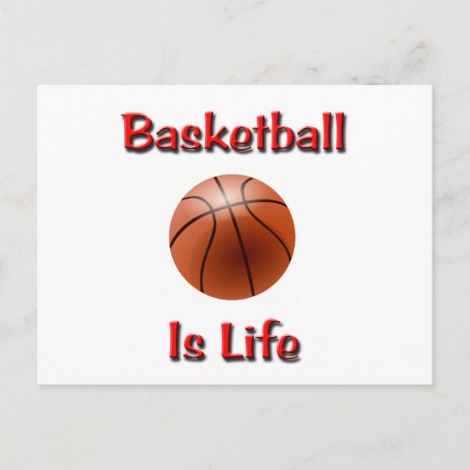 Basketball ist Leben Postkarte (Vorderseite)