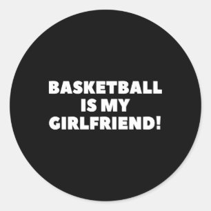 Basketball ist mein Freund Basketball Geschenkkörb Runder Aufkleber