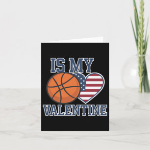 Basketball ist mein Herz am Valentinstag  Karte