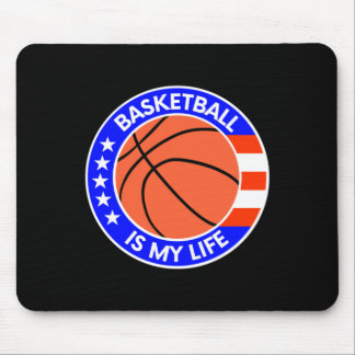 Basketball ist mein Leben ist die US-Flagge Mousepad