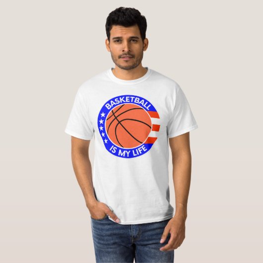 Basketball ist mein Leben. Sportler T-Shirt (Vorne ganz)