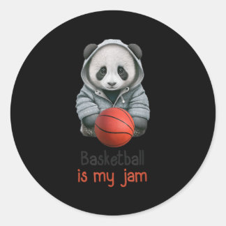 Basketball ist mein Marmeladenbär mit Basketball Runder Aufkleber