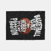 Basketball ist mein Pion Fleecedecke (Vorderseite (Horizontal))