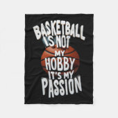 Basketball ist mein Pion Fleecedecke (Vorderseite)
