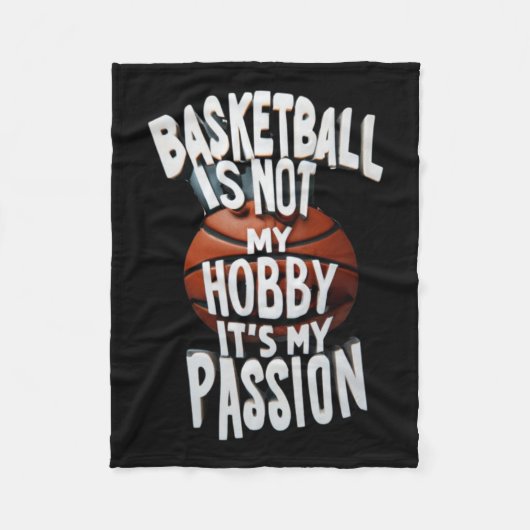 Basketball ist mein Pion Fleecedecke (Vorderseite)