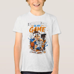 Basketball ist mein Spiel Cooles Sportdesign für Tri-Blend Shirt