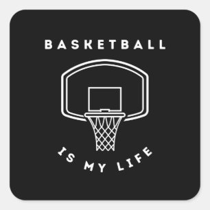 Basketball ist mein Sport Quadratischer Aufkleber