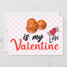 Basketball ist mein Valentin für Spieler Feiertagskarte