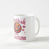 Basketball ist mein Valentine Kaffeetasse (VorderseiteRechts)
