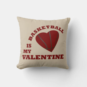 Basketball ist mein Valentinstag mit rotem Herz Kissen
