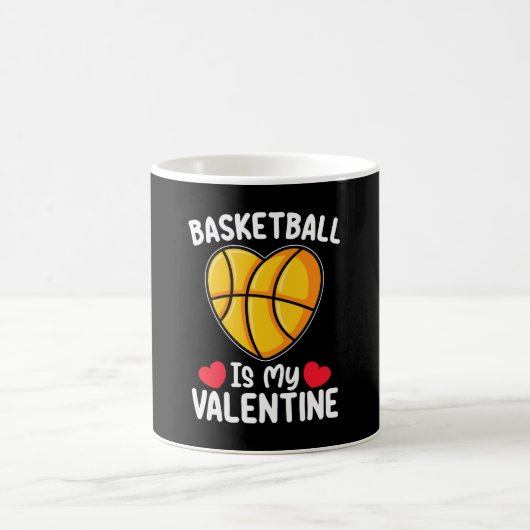 Basketball ist mein Valentinstag Sport Kaffeetasse (Mittel)