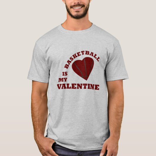 Basketball ist mein Valentinstag T-Shirt (Vorderseite)