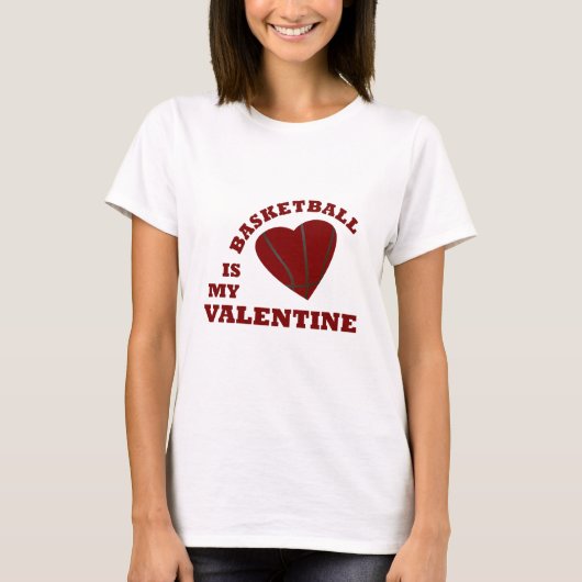 Basketball ist mein Valentinstag T-Shirt (Vorderseite)