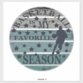 Basketball ist mein Vintager Stil der Lieblingssai Aufkleber (Blatt)