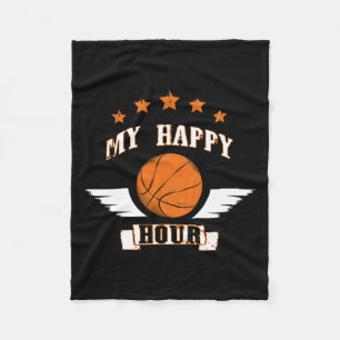 Basketball ist meine glückliche Stunde Fleecedecke