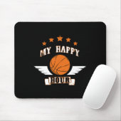 Basketball ist meine glückliche Stunde Mousepad (Mit Mouse)