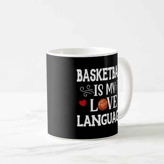Basketball ist meine Liebe Basketballfächer Kaffeetasse (VorderseiteRechts)