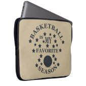 Basketball ist meine Lieblingsjahreszeit mit blaue Laptopschutzhülle (Vorne Rechts)